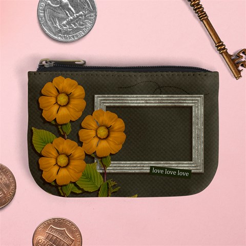 Mini Coin Purse: Lovelovelove2 By Jennyl Front
