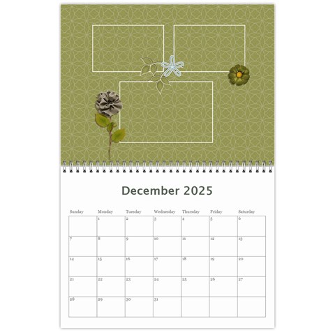 Calendar Any Year: Simple Joys By Jennyl Dec 2025