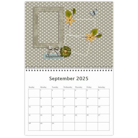 Calendar Any Year: Simple Joys By Jennyl Sep 2025