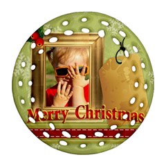 merry christmas - Ornament (Round Filigree)