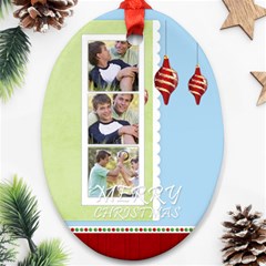 merry christmas - Ornament (Oval)