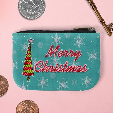 Christmas Mini Coin Purse 2 By Martha Meier Back