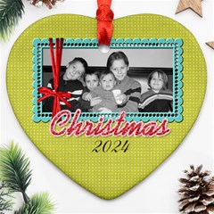 2024 Heart 2-sided Ornament 1 - Heart Ornament (Two Sides)