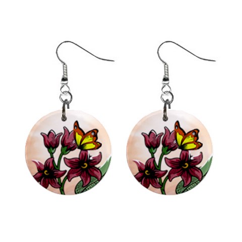 Flower And Butterfly Earrings By Maryanne Front