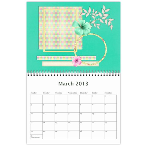 2013 Calendar Mar 2013