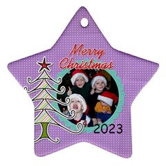 2023 Star Ornament 2-sided 2 - Star Ornament (Two Sides)