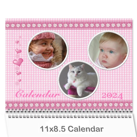 Happy Pink 2024 (any Year) Calendar By Deborah Cover