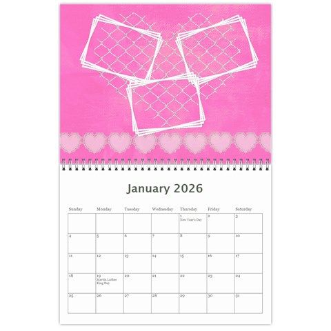 Happy Pink 2024 (any Year) Calendar By Deborah Jan 2024