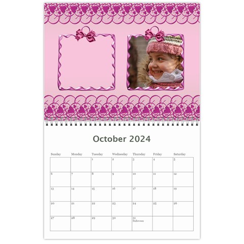 Happy Pink 2024 (any Year) Calendar By Deborah Oct 2024