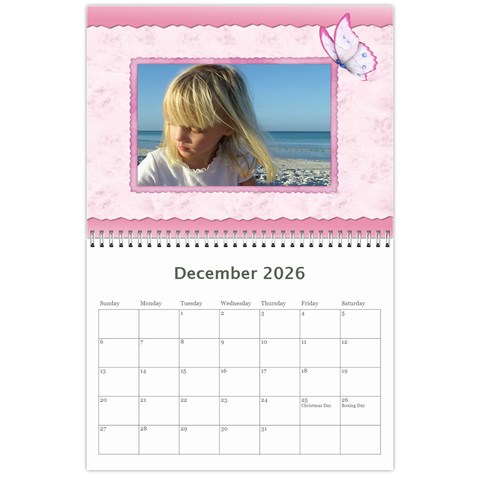 Happy Pink 2026 (any Year) Calendar By Deborah Dec 2026