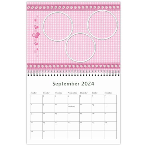 Happy Pink 2024 (any Year) Calendar By Deborah Sep 2024