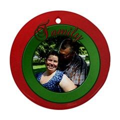 family christmas ornament - Ornament (Round)