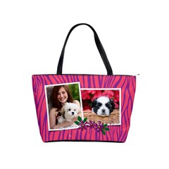 Hot pink & purple zebra-Classic Shoulder Handbag