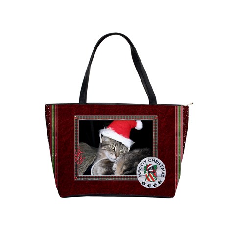 Meowy Christmas Classic Shoulder Handbag By Lil Front