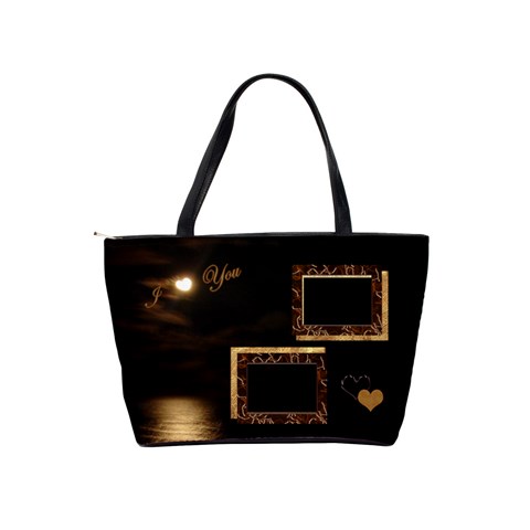 I Heart You Moon Classic Shoulder Bag By Ellan Back