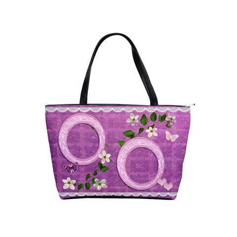 Spring Purple Pink Classic Shoulder Bag By Ellan Front