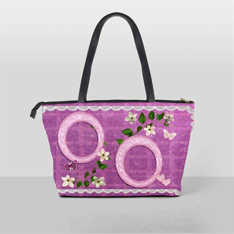 Spring Purple Pink Classic Shoulder Bag By Ellan Back
