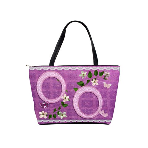 Spring Purple Pink Classic Shoulder Bag By Ellan Back