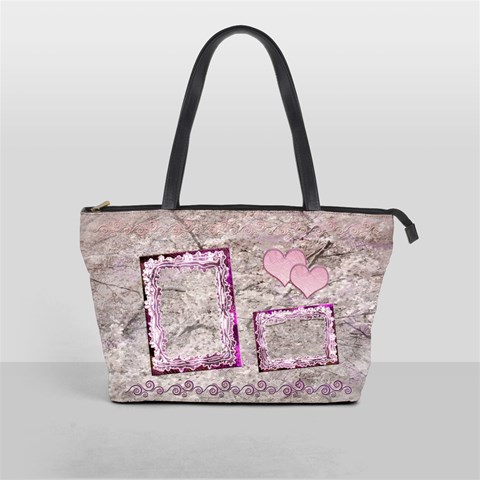 Spring Pink Frill Heart Classic Shoulder Bag By Ellan Front