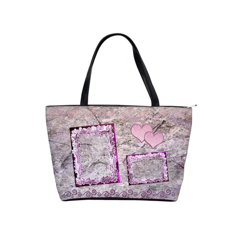 Spring Pink Frill Heart Classic Shoulder Bag By Ellan Front