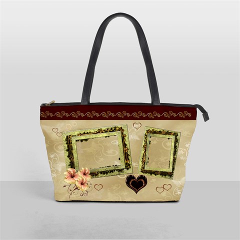 Brown Cream Butterfly Frill Classic Shoulder Bag By Ellan Front