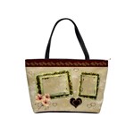 brown cream butterfly frill Classic Shoulder bag - Classic Shoulder Handbag