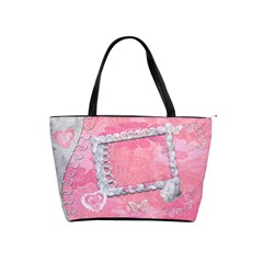 Spring Pink heart love Classic Shoulder bag - Classic Shoulder Handbag Spring Pink heart love Classic Shoulder bag - Classic Shoulder Handbag