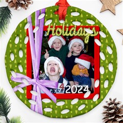 2024 2-sided fancy ornament - Round Filigree Ornament (Two Sides)