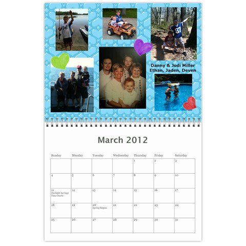 2012 Sandy Family Calendar By Jill Coston Mar 2012