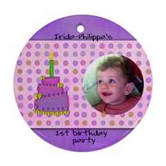 irida birthday ornament - Ornament (Round)