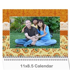 Floral Calendar-any theme, 12 months - Wall Calendar 11  x 8.5  (12-Months)