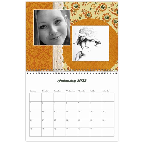 Floral Calendar Feb 2025