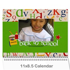Calendar: Back to School (ANY YEAR) - Wall Calendar 11 x 8.5 (12-Months) Calendar: Back to School (ANY YEAR) - Wall Calendar 11 x 8.5 (12-Months)