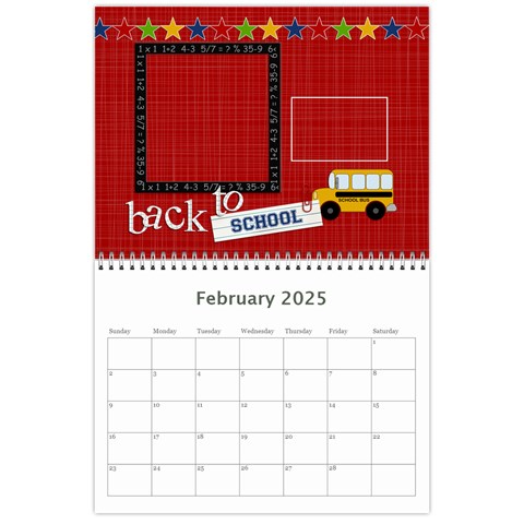 Calendar: Back To School (any Year) By Jennyl Feb 2025