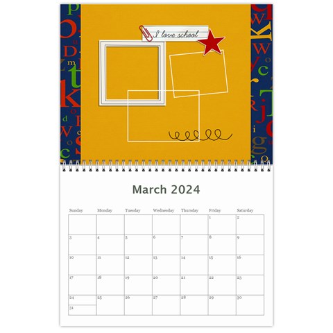 Calendar: Back To School (any Year) By Jennyl Mar 2024