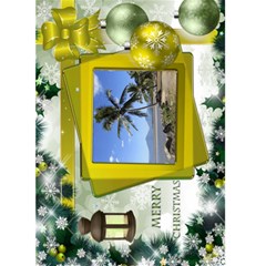 Christmas Greeting 5x7 Card (Yellow) - Greeting Card 5  x 7 