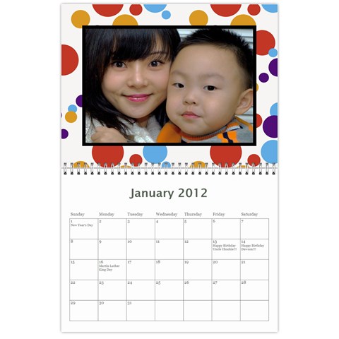 2012 Calendar Friends By Rose Jan 2012