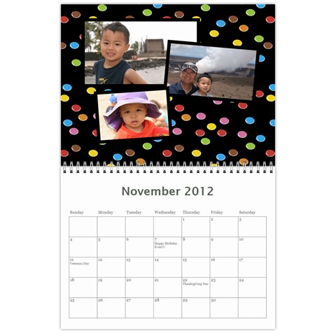 2012 Calendar Friends By Rose Nov 2012