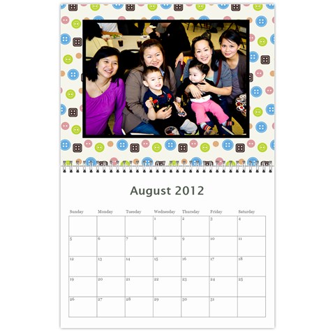 2012 Calendar Friends By Rose Aug 2012