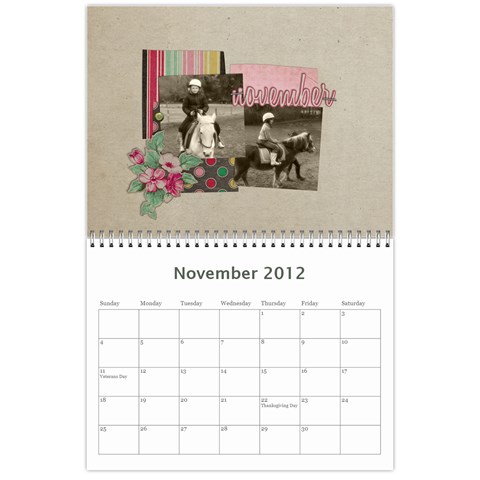 2012 Calendar By Cheryl Peacock Nov 2012