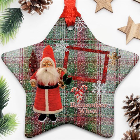 Santa Remember When 2024 2 Side Ornament 23 By Ellan Front
