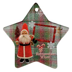 Santa Remember when 2023 2 SIDE ornament 23 - Star Ornament (Two Sides)