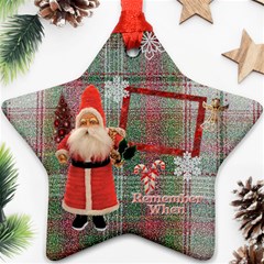 Santa Remember when 2023 2 SIDE ornament 23 - Star Ornament (Two Sides)