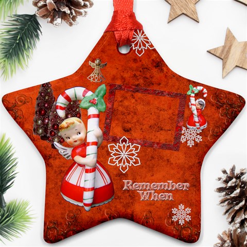 Angel Blonde Remember When 2024 2 Side Star Ornament By Ellan Front