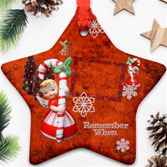 Angel Blonde Remember when 2023 2 SIDE star ornament - Star Ornament (Two Sides)