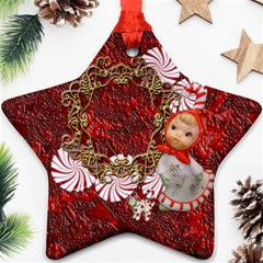 Star candy cane Christmas ornament 2023 2 SIDE ornament - Star Ornament (Two Sides)