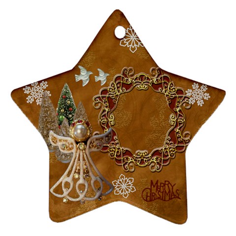 Gold Angel 2023 Christmas Ornament 2 Side By Ellan Front