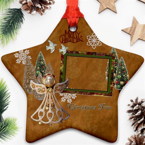 Gold Angel 2024 Christmas Ornament 2 Side By Ellan Back