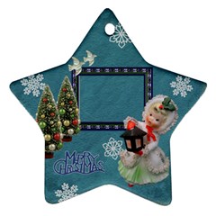 Lantern girl 2011 Christmas ornament 2 SIDE - Star Ornament (Two Sides)