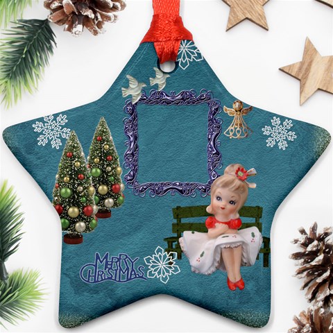 Lantern Girl 2024 Christmas Ornament 2 Side By Ellan Back